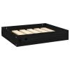 Dog Bed Black 20.3"x17.3"x3.5" Solid Wood Pine