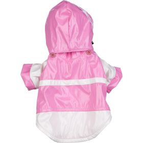 Two-Tone Pvc Waterproof Adjustable Pet Raincoat (size: medium)