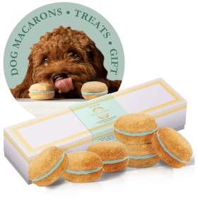 Dog Macarons - Count of 6 (Dog Treats | Dog Gifts) (Flavor: Mint)